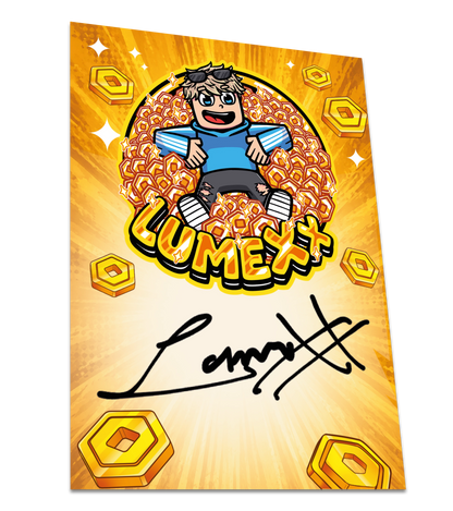 LumeXx - Robux Bundle - T-Shirt + Geldbörse + Sticker + Sparschwein +  Autogrammkarte