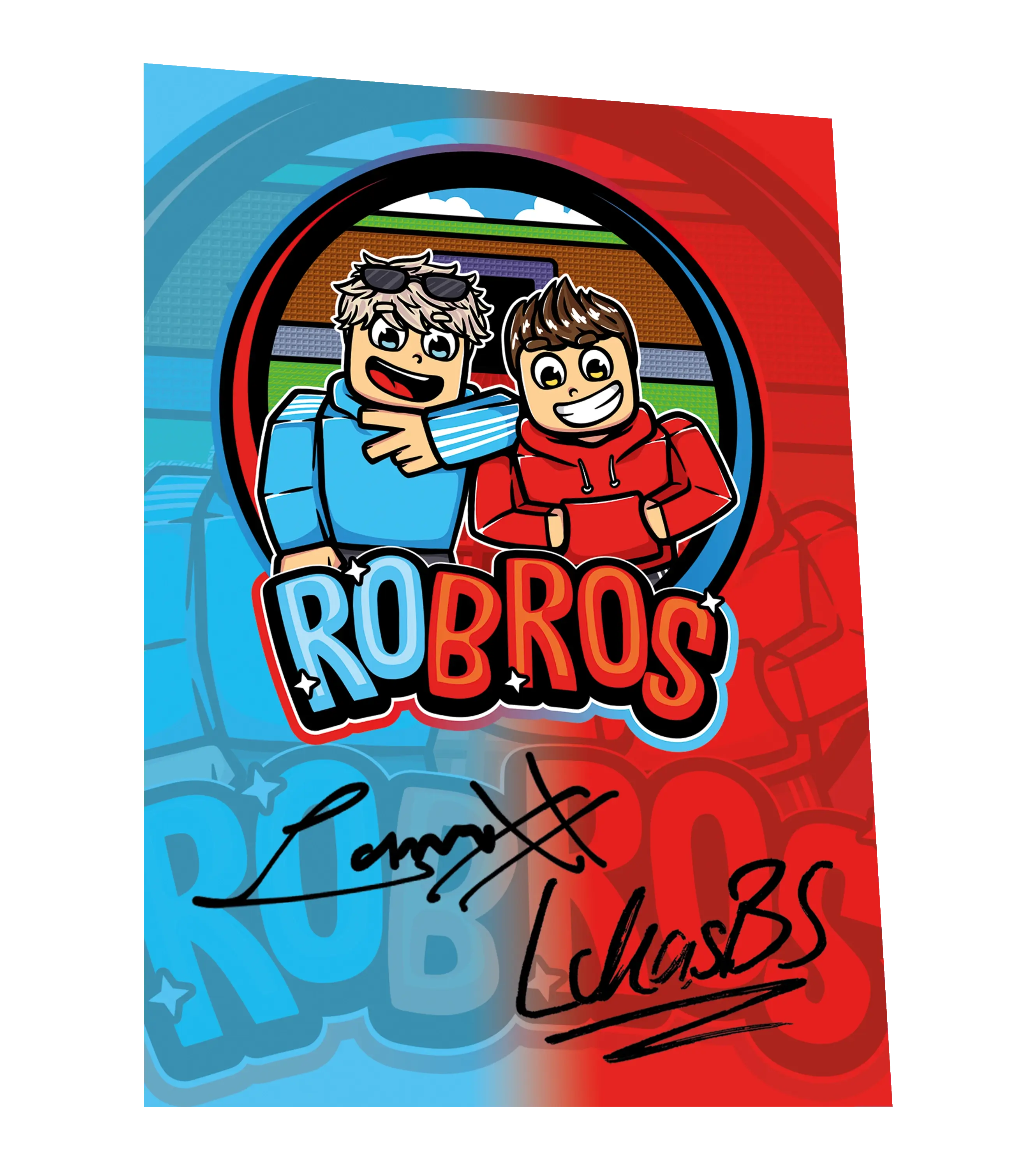 RoBros (LumeXx x LukasBS) - Bundle - Hoodie + Autogrammkarte + Sticker+ 1 von 3 Mystery Beilagen
