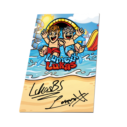 LumeXx x LukasBS - Sommer Bundle - T-Shirt + Rucksack + Drink +  Wasserball + Wassereis + Autogrammkarte