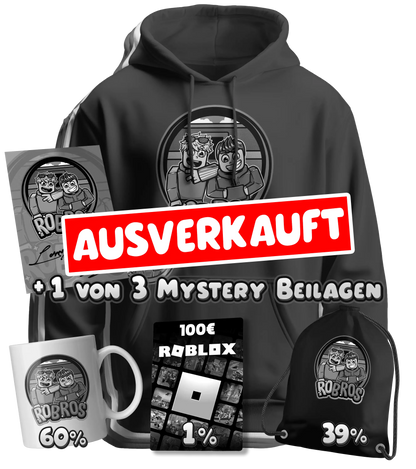 RoBros (LumeXx x LukasBS) - Bundle - Hoodie + Autogrammkarte + Sticker+ 1 von 3 Mystery Beilagen