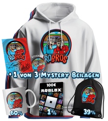 RoBros (LumeXx x LukasBS) - Bundle - Hoodie + Autogrammkarte + Sticker+ 1 von 3 Mystery Beilagen