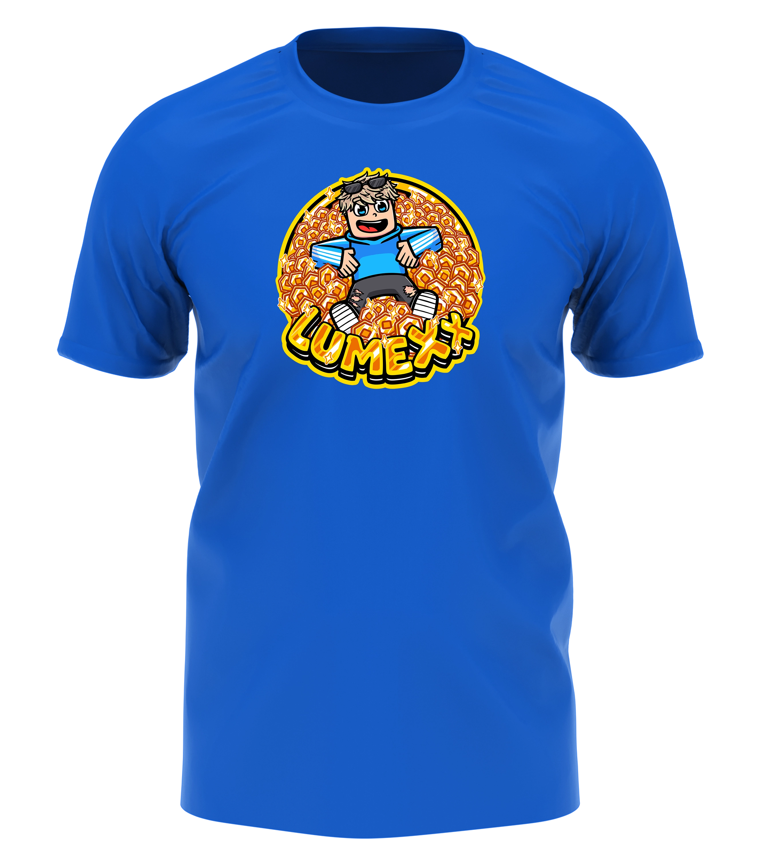 LumeXx - Robux Bundle - T-Shirt + Geldbörse + Sticker + Sparschwein +  Autogrammkarte