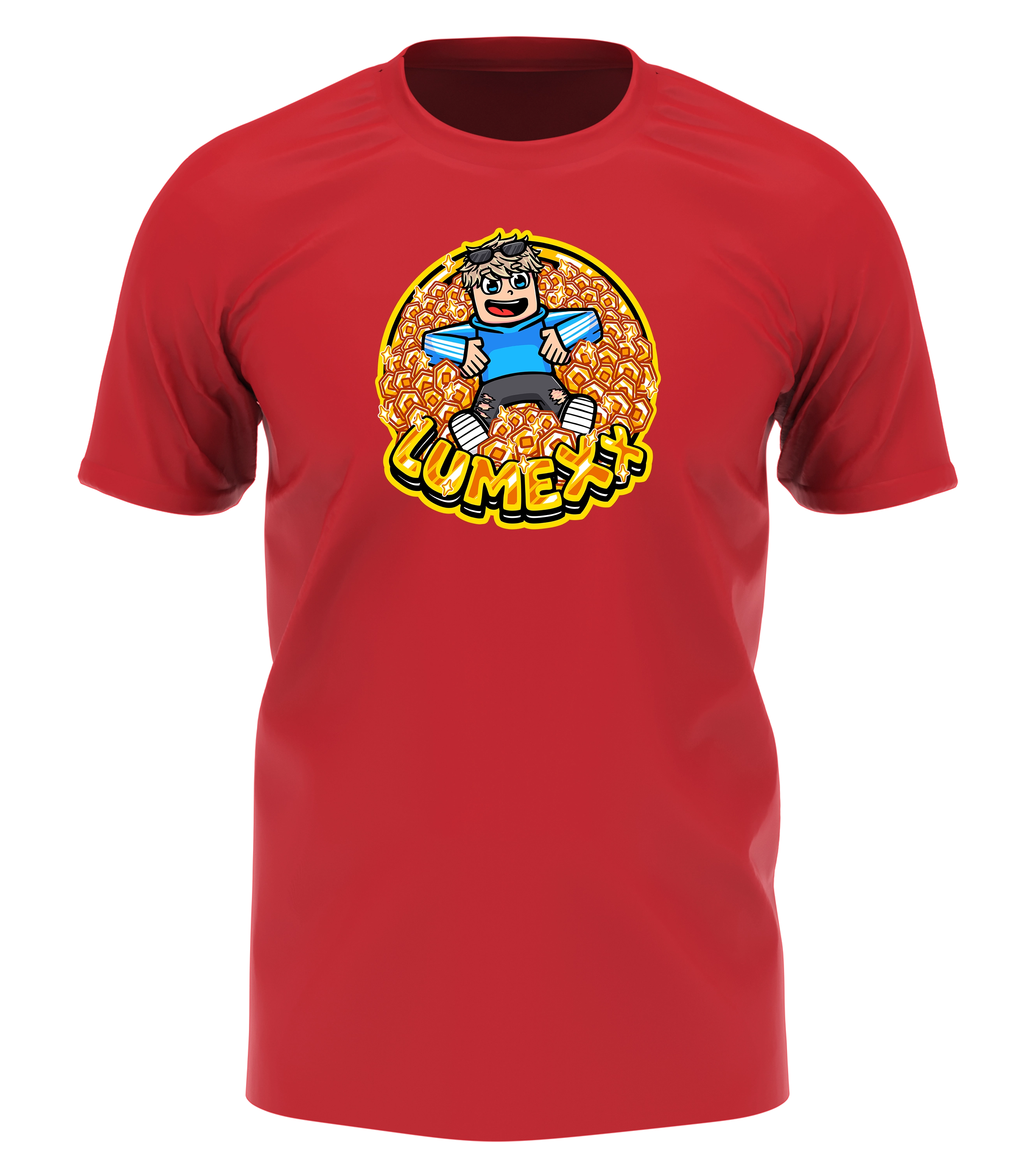 LumeXx - Robux Bundle - T-Shirt + Geldbörse + Sticker + Sparschwein +  Autogrammkarte