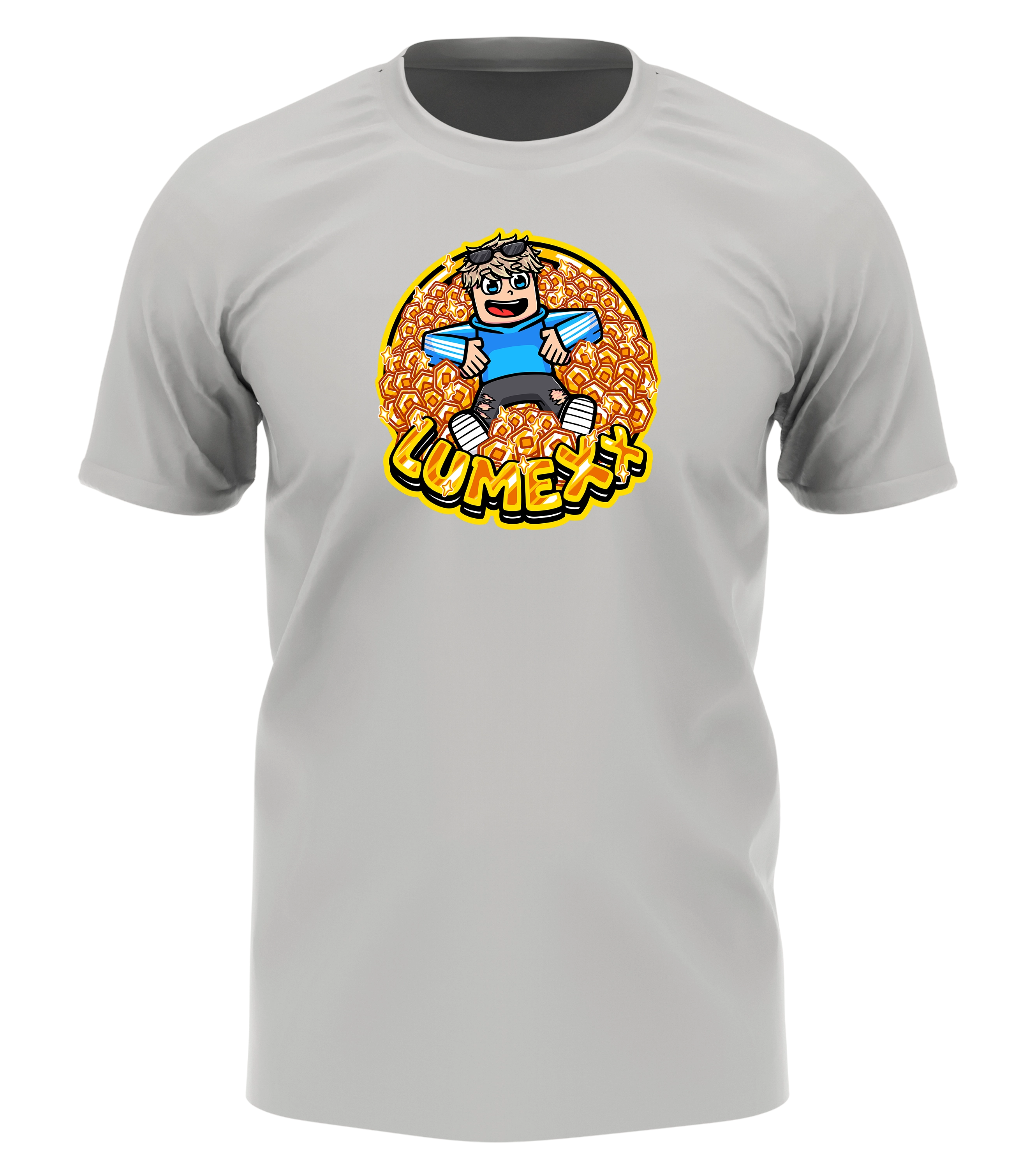 LumeXx - Robux Bundle - T-Shirt + Geldbörse + Sticker + Sparschwein +  Autogrammkarte