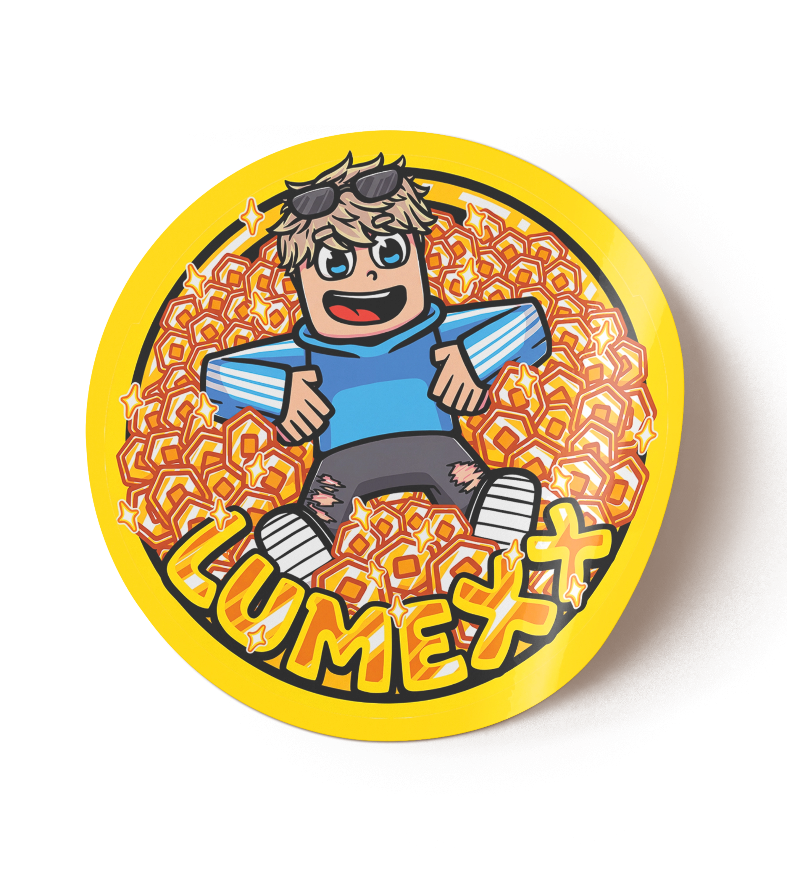 LumeXx - Robux Bundle - T-Shirt + Geldbörse + Sticker + Sparschwein +  Autogrammkarte
